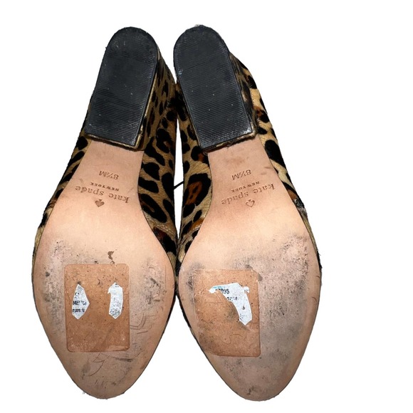 Kate Spade Roger Calf Hair Leather Bootie Size 8.5M Leopard Animal Print Cheetah - Picture 13 of 16